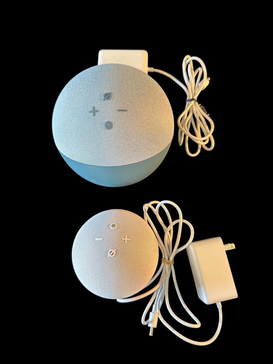 Amazon Echo Dot Alexa Smart Speakers – Set of 2 with Power Cords ...