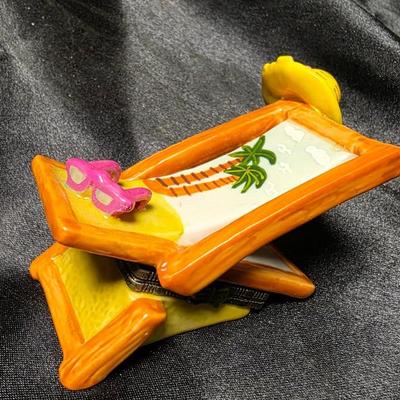 Vintage Beach Chair Trinket Box Direct Connection Limoges Style 1997–2000