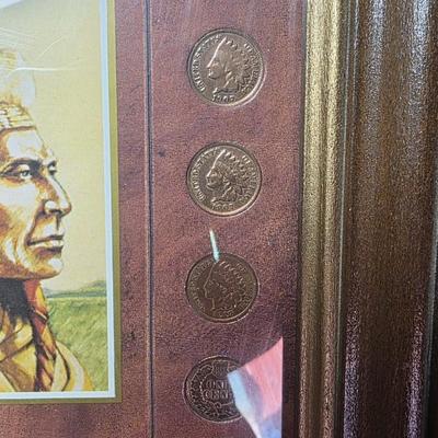 Framed Indian Head Penny Collection The American Indian 1901–1907 Coin Set