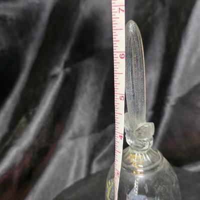 Vintage Avon 1990 Butterfly Floral Lead Crystal Bell Hand Painted
