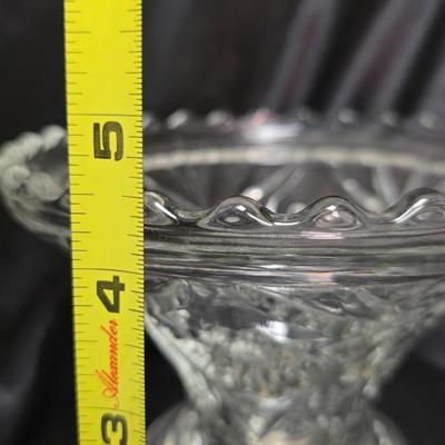 Vintage Anchor Hocking Early American Prescut Star Vase Stand
