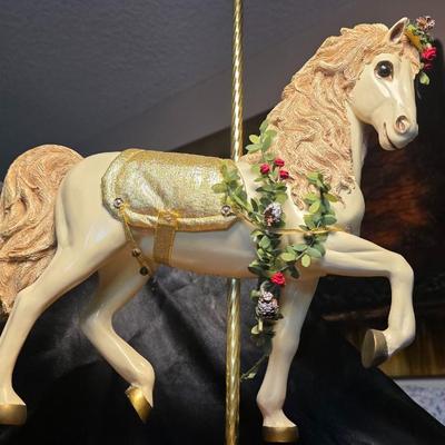 Ashton-Drake Four Seasons Carousel Horse Winter Edition 1998 Display