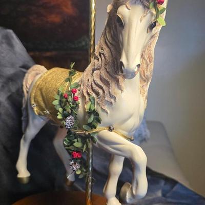 Ashton-Drake Four Seasons Carousel Horse Winter Edition 1998 Display