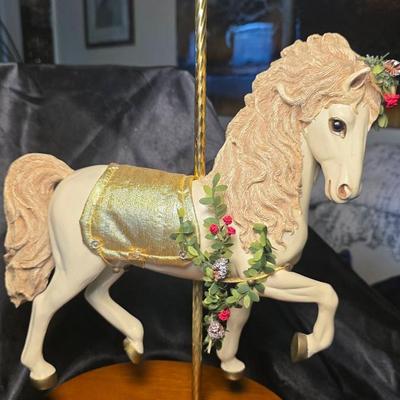 Ashton-Drake Four Seasons Carousel Horse Winter Edition 1998 Display