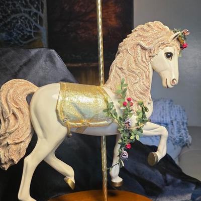 Ashton-Drake Four Seasons Carousel Horse Winter Edition 1998 Display