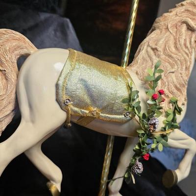 Ashton-Drake Four Seasons Carousel Horse Winter Edition 1998 Display