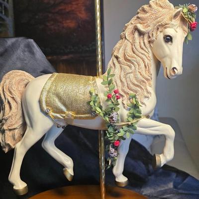 Ashton-Drake Four Seasons Carousel Horse Winter Edition 1998 Display