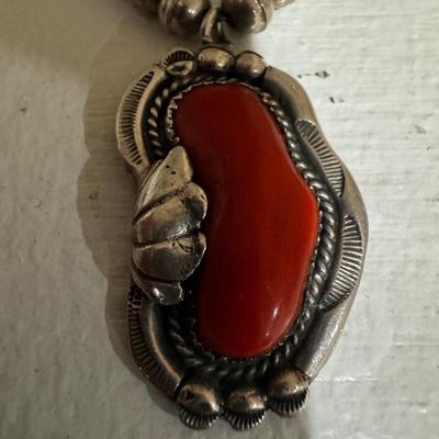 J Haley signed Navajo Sterling Necklace