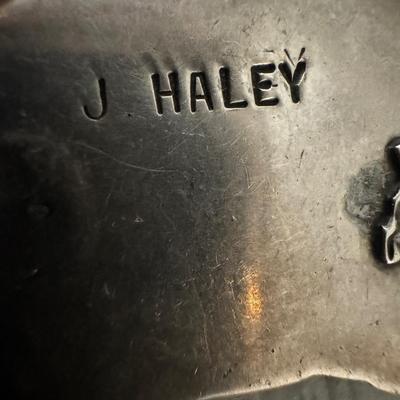 J Haley signed Navajo Sterling Necklace