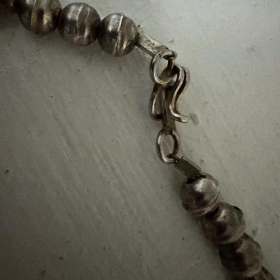 J Haley signed Navajo Sterling Necklace