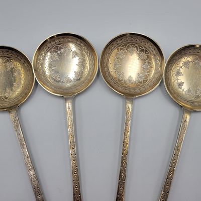 1180 - Four Hallmarked Sterling Silver Ladles