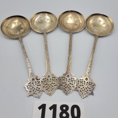 1180 - Four Hallmarked Sterling Silver Ladles