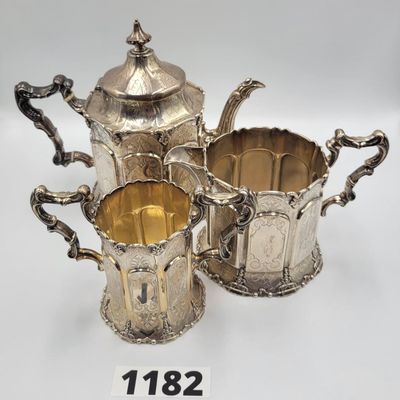 1182 - 3 Piece Sterling Silver Tea Set