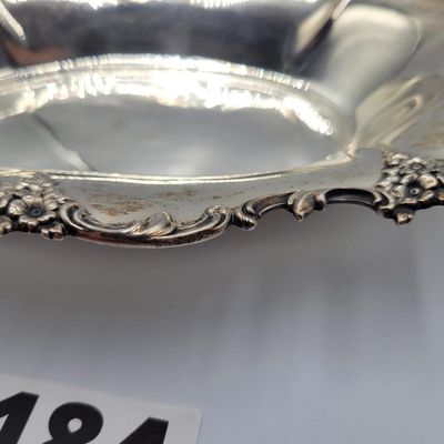 Sterling Repousse Oval Bowl 