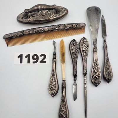 1192 - Sterling Silver Vanity / Manicure Set