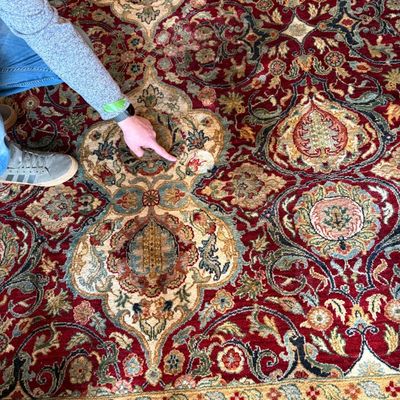1198 - Kashan Indo Persian Mahal Area Oriental Rug