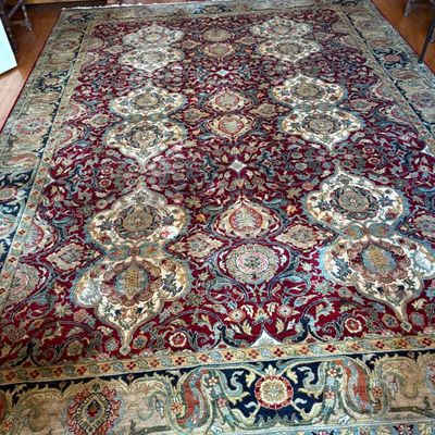 1198 - Kashan Indo Persian Mahal Area Oriental Rug