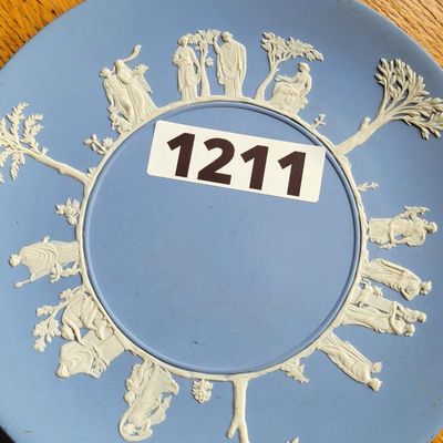 1211 - Hand Painted Bavarian Plate + Wedgewood