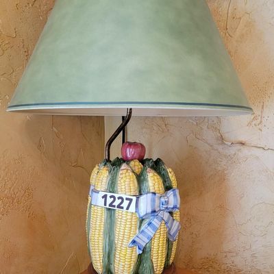 1227 - Corn Cob Lamp and Still Life Painting