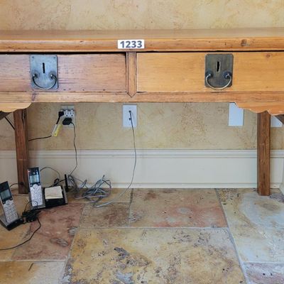 1233 - Antique Chinese Desk/ Altar table 2 Drawer