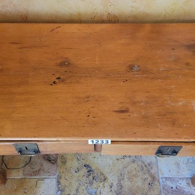 1233 - Antique Chinese Desk/ Altar table 2 Drawer