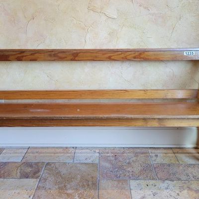 1235 - Pine Railroad Bench with Arms