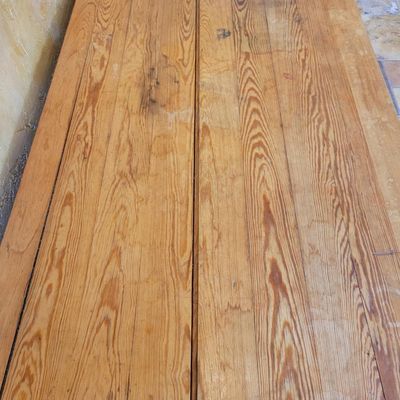 1244 - Antique Pine Kitchen Work Counter w 4 Drawers and Cutting Board