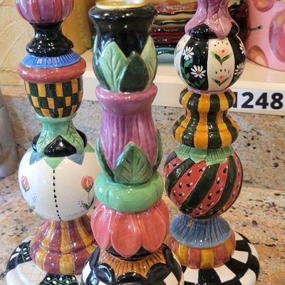 1248 - Contents of 3 Shelves Dishes, Teapots and Decor