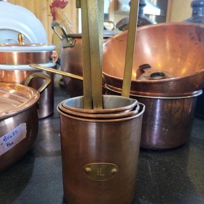 1265 - Lot of 11 Copper Pots