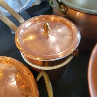 1265 - Lot of 11 Copper Pots