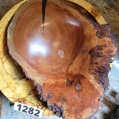 1282 - Lot of 4 Live Edge / Burl Bowls