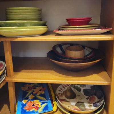 1294 - 6 + Shelves of Dishware