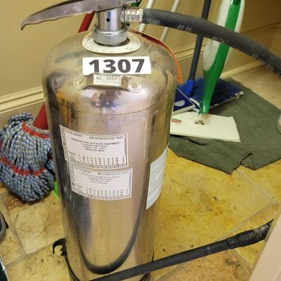 1307 - Chrome Fire Extinguisher