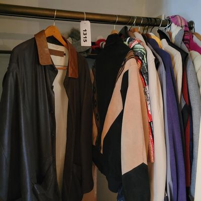 1315 - Lot of Men's and Women's Jackets in Coat Closet