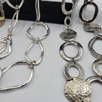 1325 - Lot of 4 Silver Tone Necklases