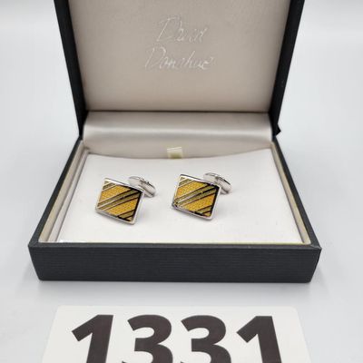 1331 - David Donahue Sterling Silver Cuff Links