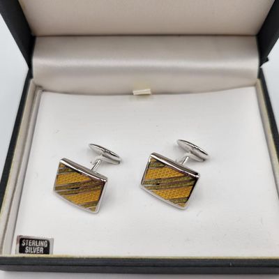 1331 - David Donahue Sterling Silver Cuff Links