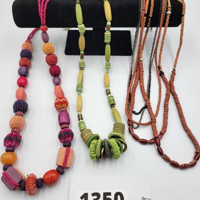 1350 - Lot of 6 Colorful Costume Necklaces