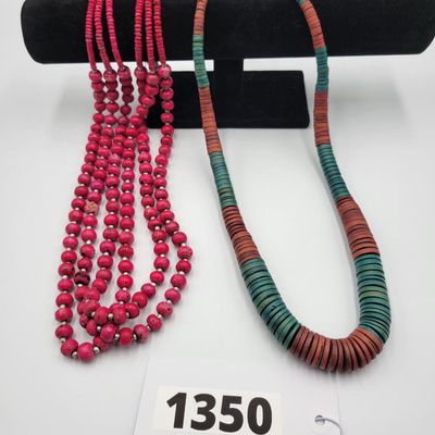 1350 - Lot of 6 Colorful Costume Necklaces