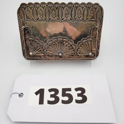 1353 - Sunshine Reeves Sterling Silver Navajo Card Holder