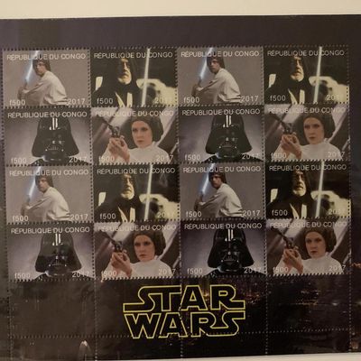 Star Wars Stamp Sheet