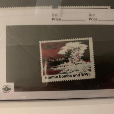 Atomic Bombs End WWII stamp- rare