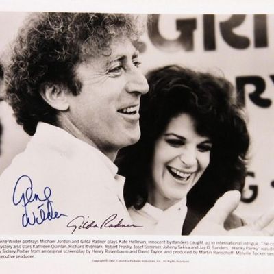 Gilda Radner and Gene Wilder signed movie still photo