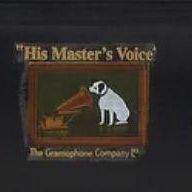 Vintage 'His Master's Voice' decal featuring Nipper the dog from The Gramophone Company Ltd.