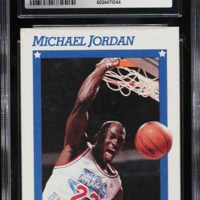 CGC-graded 5 Excellent 1991-92 Hoops Michael Jordan All-Star trading card #253.