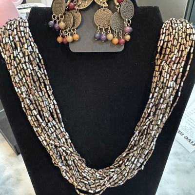 Gorgeous Beaded Necklace and Earrings F21
