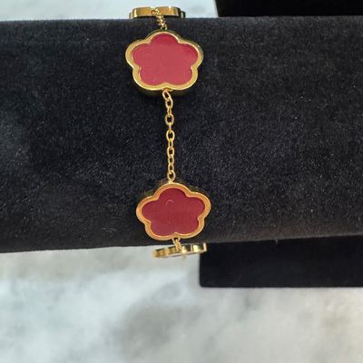 18KP Clover Red and Gold L1
