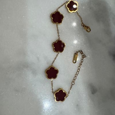 18KP Clover Red and Gold L1