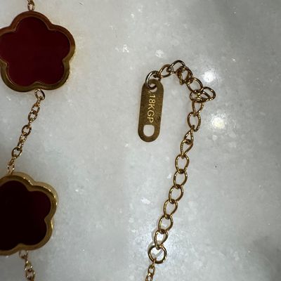 18KP Clover Red and Gold L1