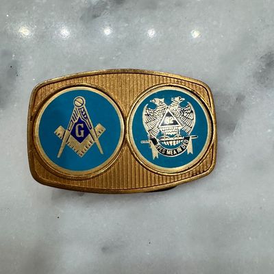 Vintage Masonic Belt Buckle L4